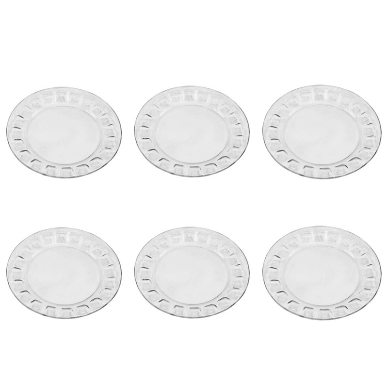 بشقاب غذاخوری شیشه و بلور اصفهان مدل گلایل کد 000043 بسته 6 عددی