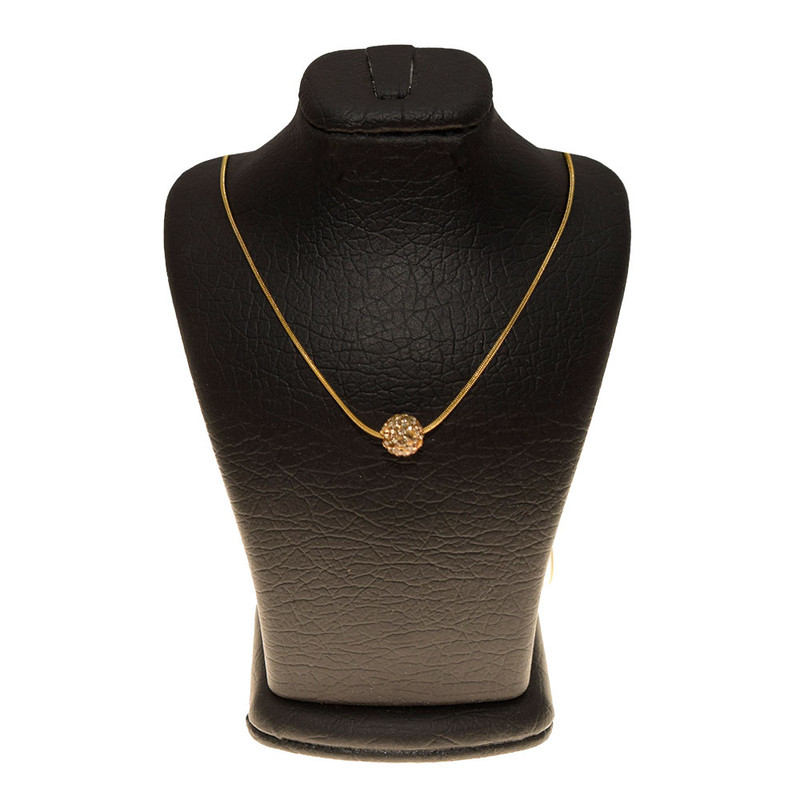 گردنبند زنانه دلنار گالری مدل گوی نگین دار