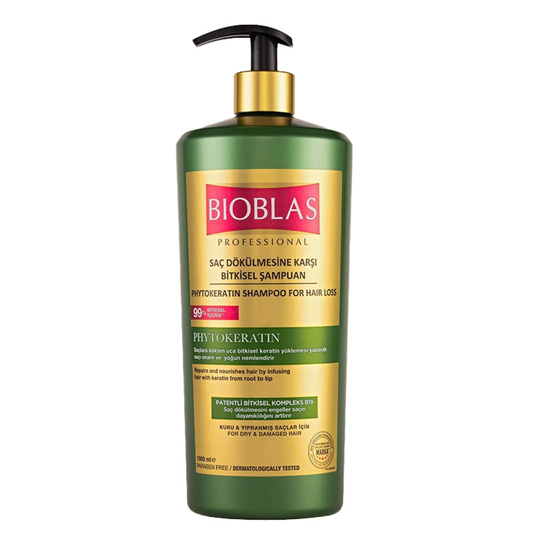 شامپو مو بیوبلاس مدل phytokeratin مناسب انواع مو حجم 1000 میلی لیتر