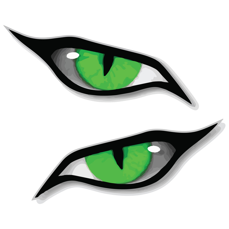 استیکر خودرو پویا مارکت طرح چشم سبز کد 230 بسته 2 عددی