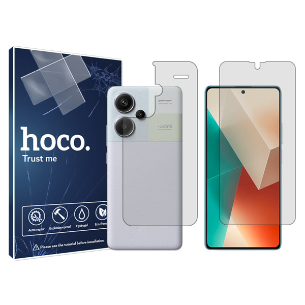 خرید و قیمت محافظ صفحه نمایش شفاف هوکو مدل HyGEL مناسب برای گوشی موبایل شیائومی +Redmi Note 13 Pro به همراه محافظ پشت گوشی