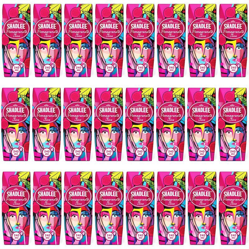 آب انار شادلی - 240 میلی لیتر بسته 32 عددی