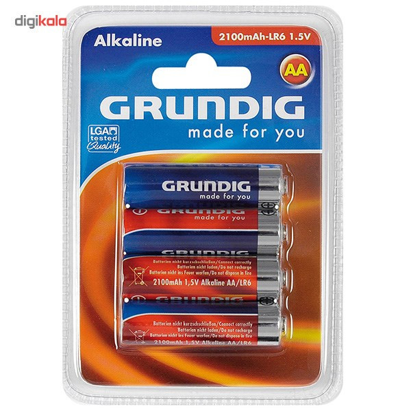 خرید و قیمت باتری قلمی گروندیگ مدل Alkaline بسته 4 عددی