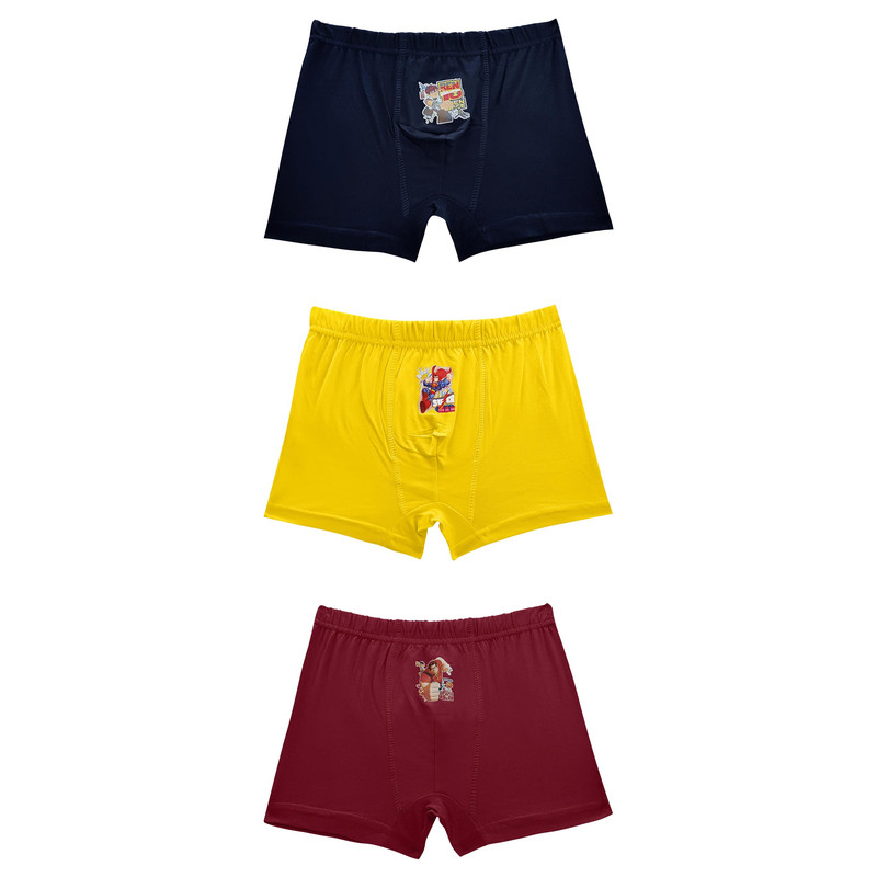 خرید و قیمت شورت پسرانه کوزا مدل پادار پنبه ای کد 4595-3 بسته 3 عددی