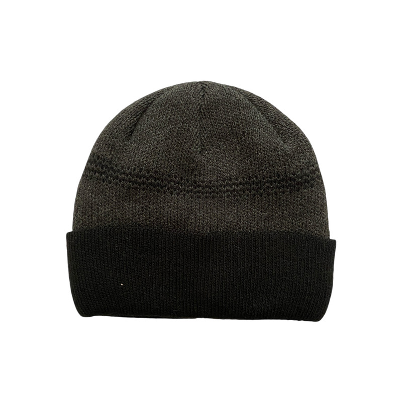کلاه بافتنی مردانه مدل سه لایه رنگ ذغالی