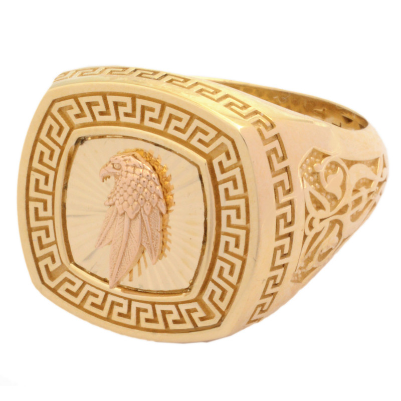 انگشتر طلا 18 عیار مردانه طلای مستجابی مدل عقاب 790 کد 63