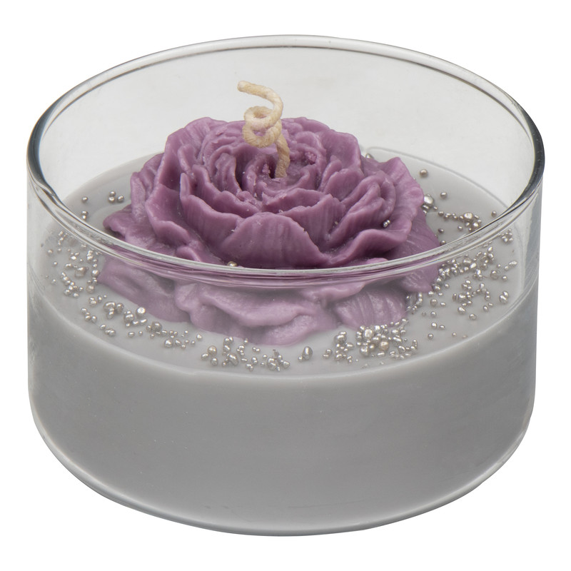 شمع طرح گل مدل کاسه ای کوچک