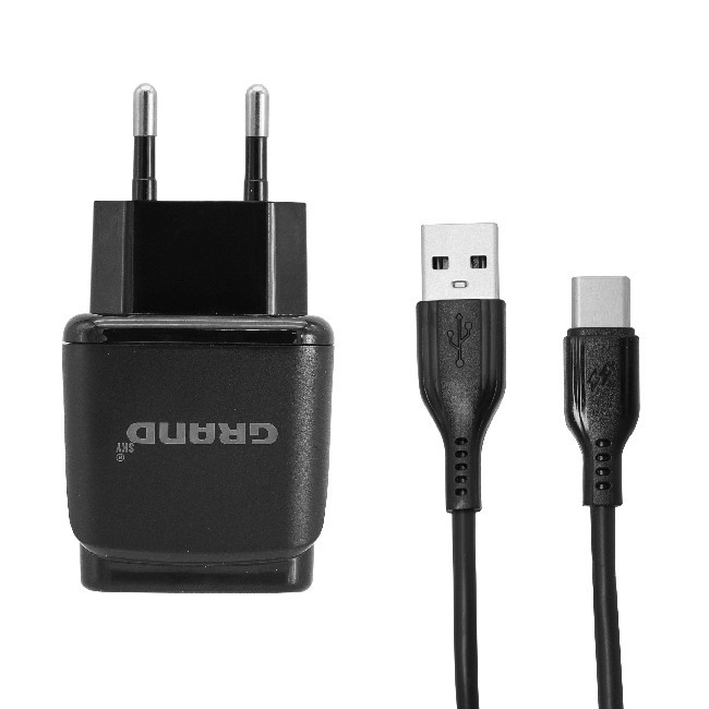 شارژر دیواری گرند مدل x2 به همراه کابل تبدیل MicroUSB