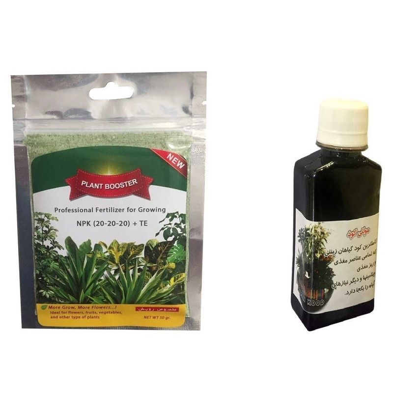 کود کامل N.P.K (20-20-20) و مولتی کود کد 000 وزن 180 گرم بسته 2 عددی