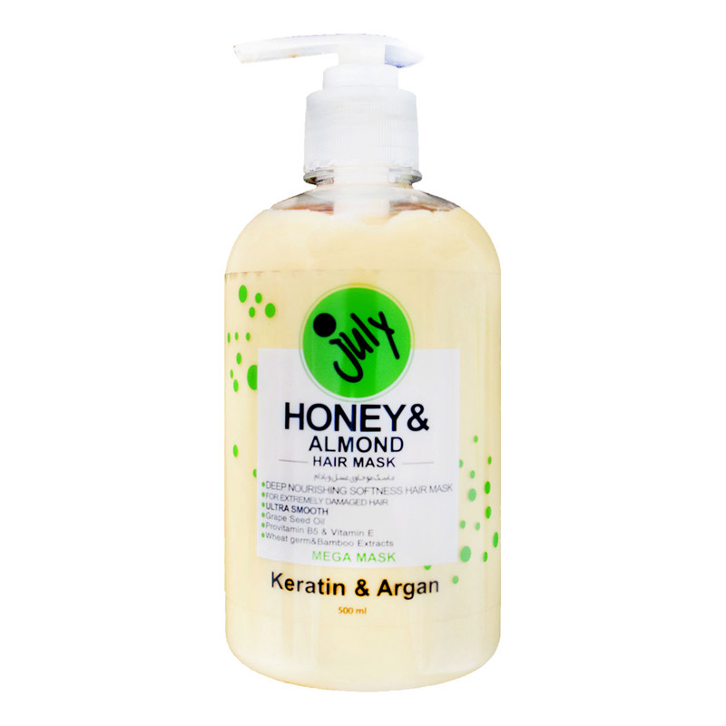ماسک مو جولای مدل عسل و بادام حجم 500 میلی لیتر