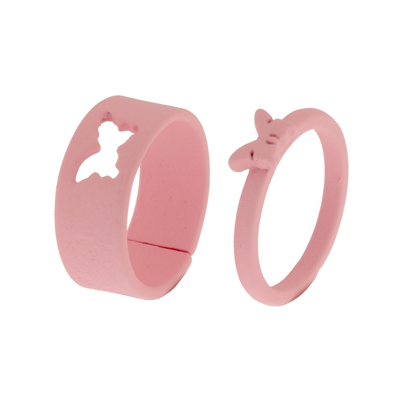 انگشتر زنانه برانت مدل مکمل پروانه بسته 2 عددی