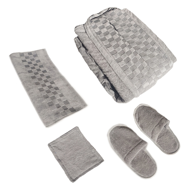 سرویس حوله پالتویی چهار تکه ارغوان مدل کلاسیک