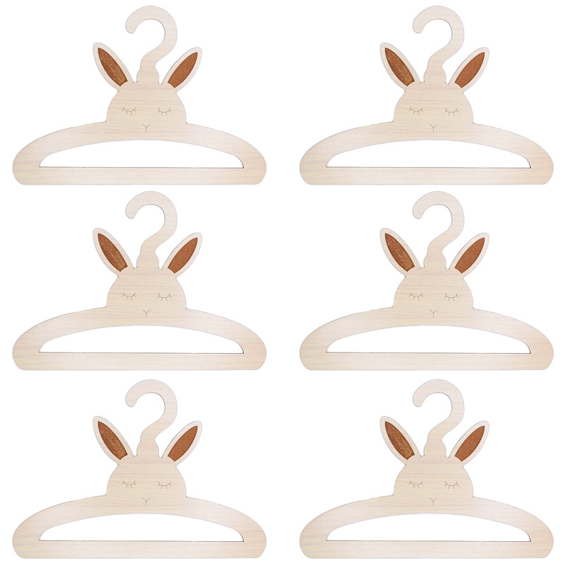 چوب لباسی نوزادی مدل خرگوش B01 بسته 6 عددی