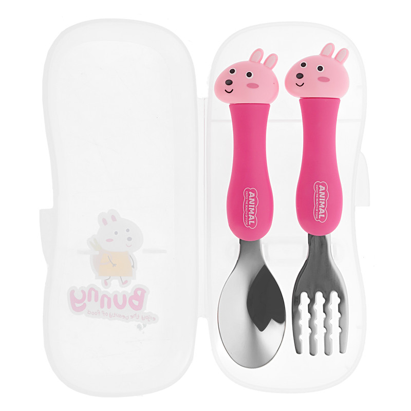 خرید و قیمت قاشق و چنگال کودک مدل عروسکی طرح لاما کد 02