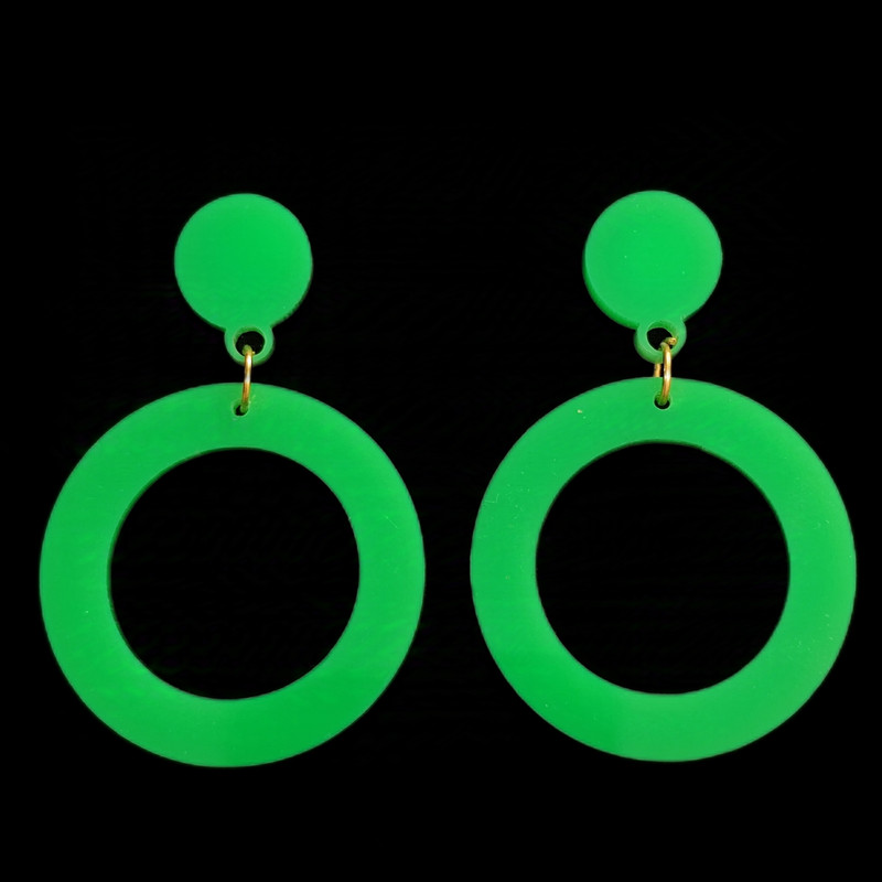 گوشواره زنانه مدل دایره پلکسی