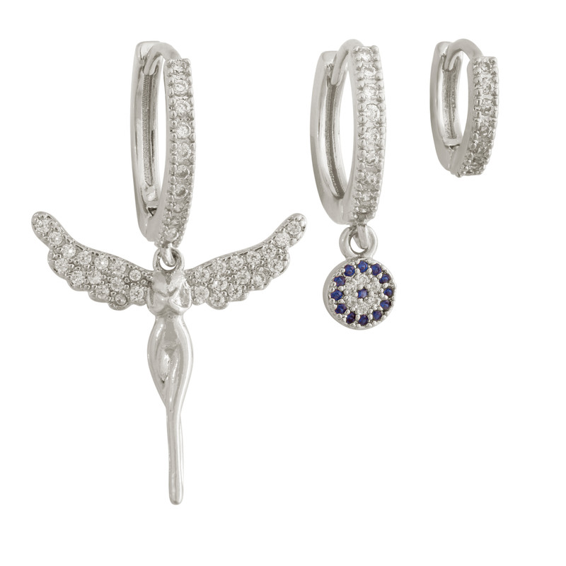 خرید و قیمت گوشواره زنانه وای اس ایکس مدل E3482 مجموعه 3 عددی