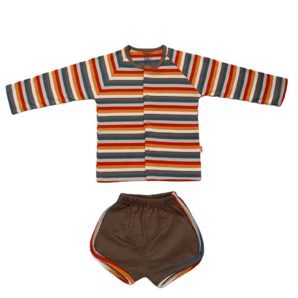 خرید و قیمت ست شومیز و شلوارک نوزادی پاریز مدل راه راه