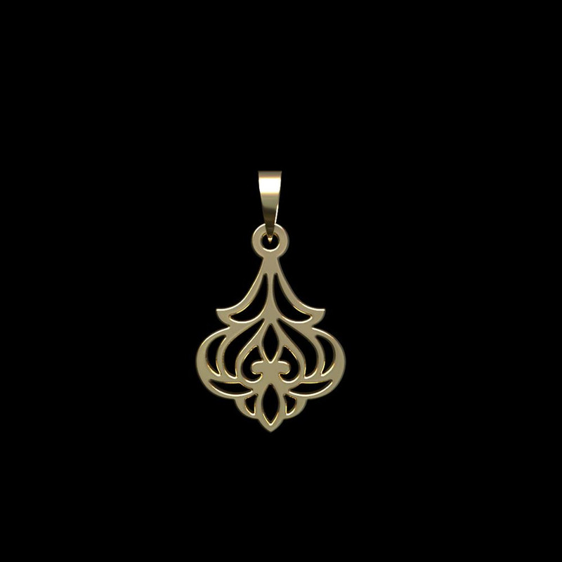 آویز گردنبند طلا 18 عیار زنانه مدوپد مدل هندسی کد PA1-15134