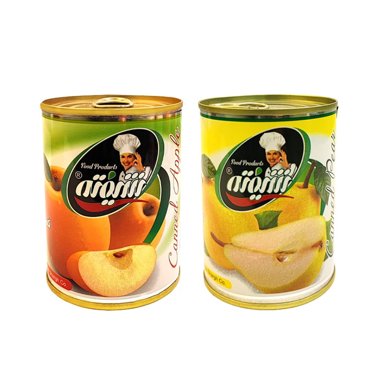 کمپوت سیب و کمپوت گلابی شیفته - 370 گرم بسته 2 عددی