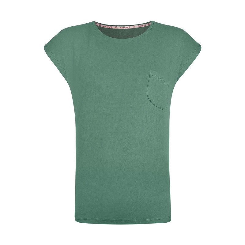 تی شرت آستین کوتاه زنانه افراتین مدل 2619 رنگ سبز