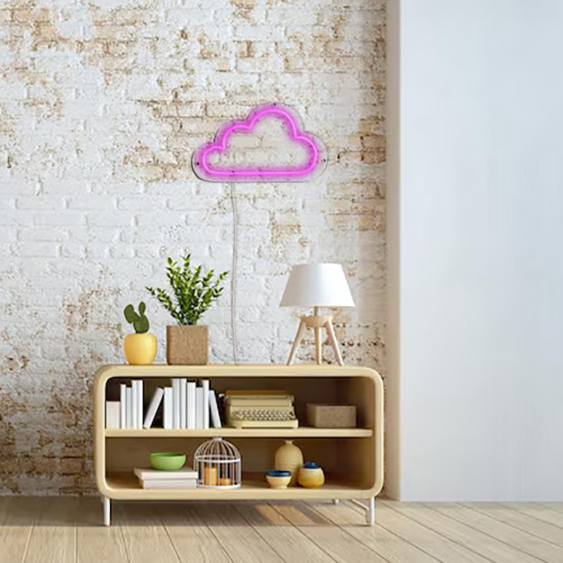 چراغ دیواری ماهوت طرح نئون ابر کد 03