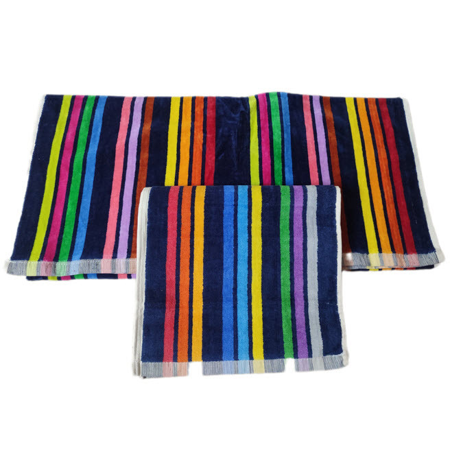 ست حوله استخری گلزار مدل الوان کد 012 مجموعه 2 عددی