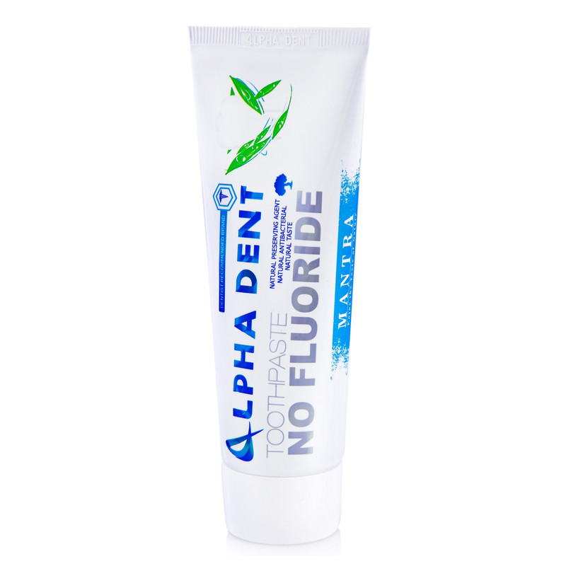 خرید و قیمت خمیر دندان آلفادنت مدل بدون فلوراید Mantra حجم 75 میلی لیتر