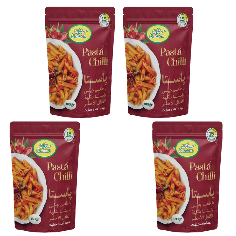خرید و قیمت پاستا با طمع چیلی سبزان - 180 گرم بسته 4 عددی