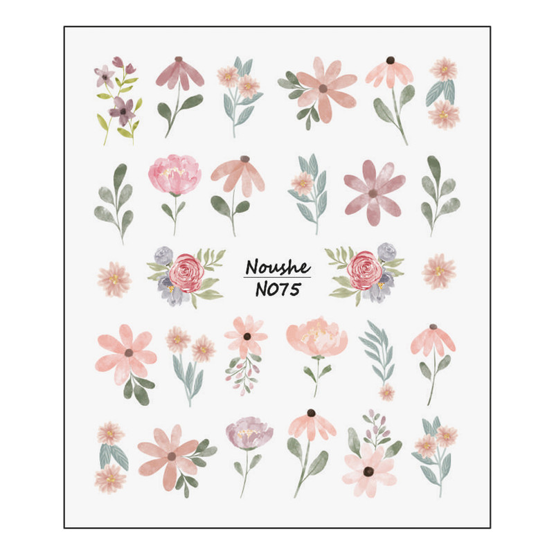 خرید و قیمت برچسب لنز ناخن مدل گل کد N075