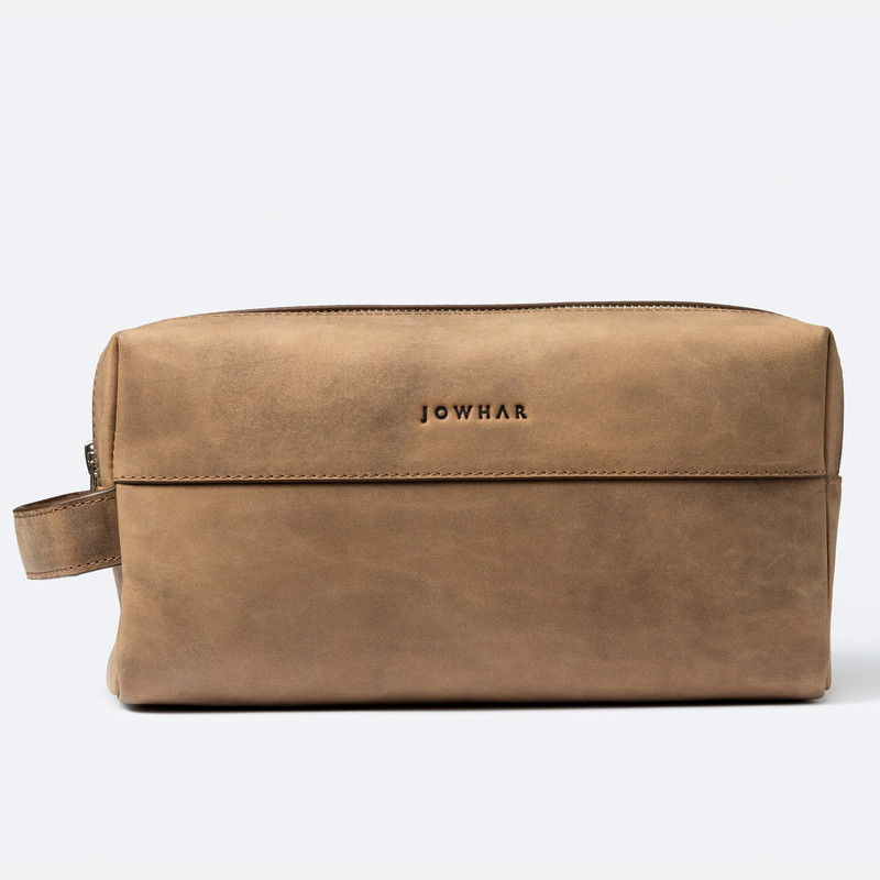 خرید و قیمت کیف دستی مردانه جوهر مدل Vintage Camel Toiletry