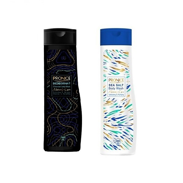 شامپو بدن پرونایس مدل Deodo حجم 300 میلی لیتر به همراه شامپو بدن پرونایس مدل Sea Salt حجم 300 میلی لیتر