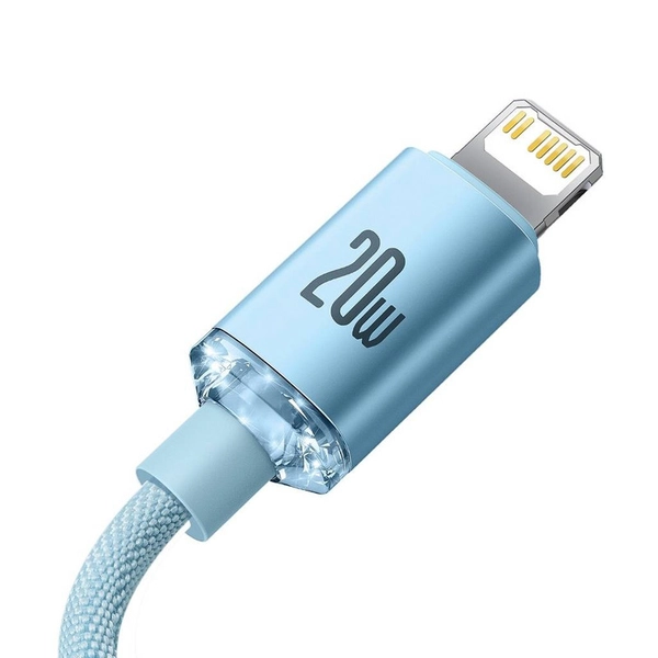 کابل USB-C به لایتنینگ باسئوس مدل Crystal Shine Series 20W طول 1.2 متر8