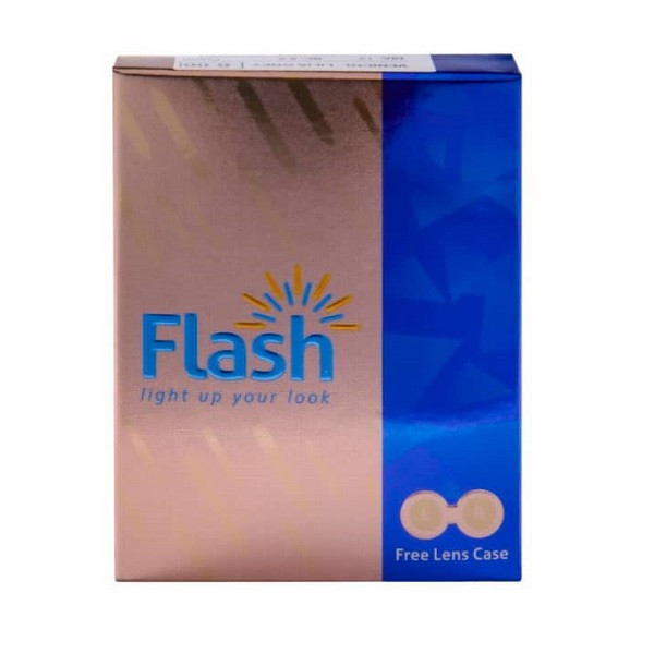 لنز چشم فلش مدل ونیکول رنگ عسلی اخرایی