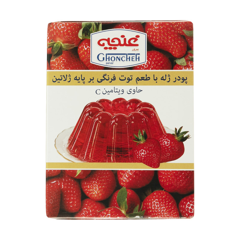 پودر ژله غنچه پرور با طعم توت فرنگی - 100 گرم