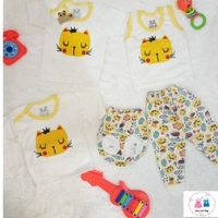 لباس نوزاد و سیسمونی بچگانه ست پنج تیکه طرح پلنگ