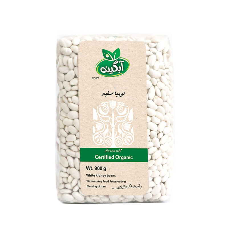 خرید و قیمت لوبیا سفید آبگینه - 900 گرم
