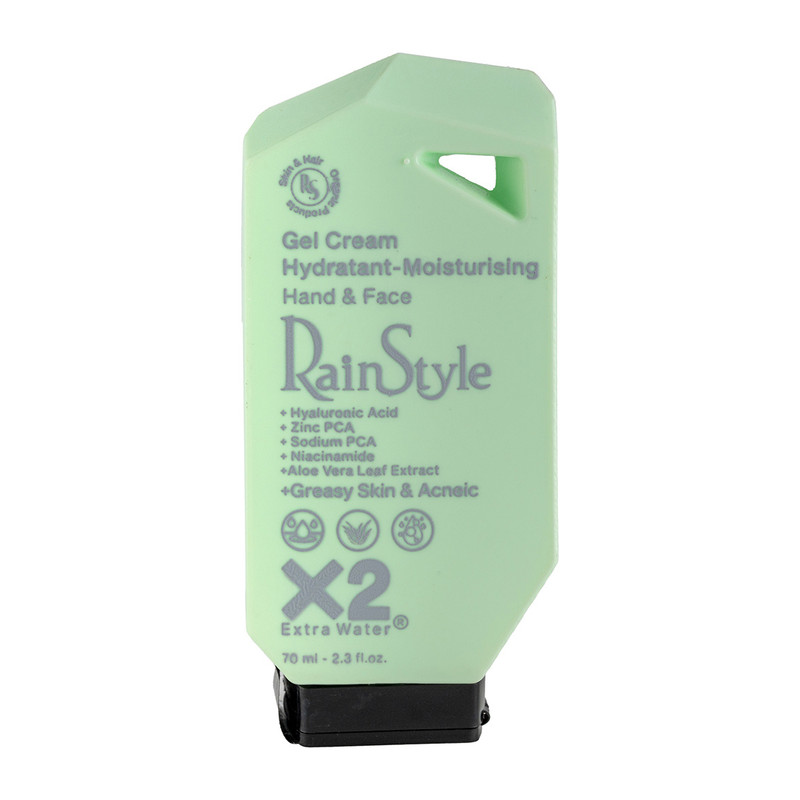 کرم ژلآبرسان دست و صورت رین استایل مدل Greasy Acneic مناسب پوست چرب حجم 70 میلی لیتر