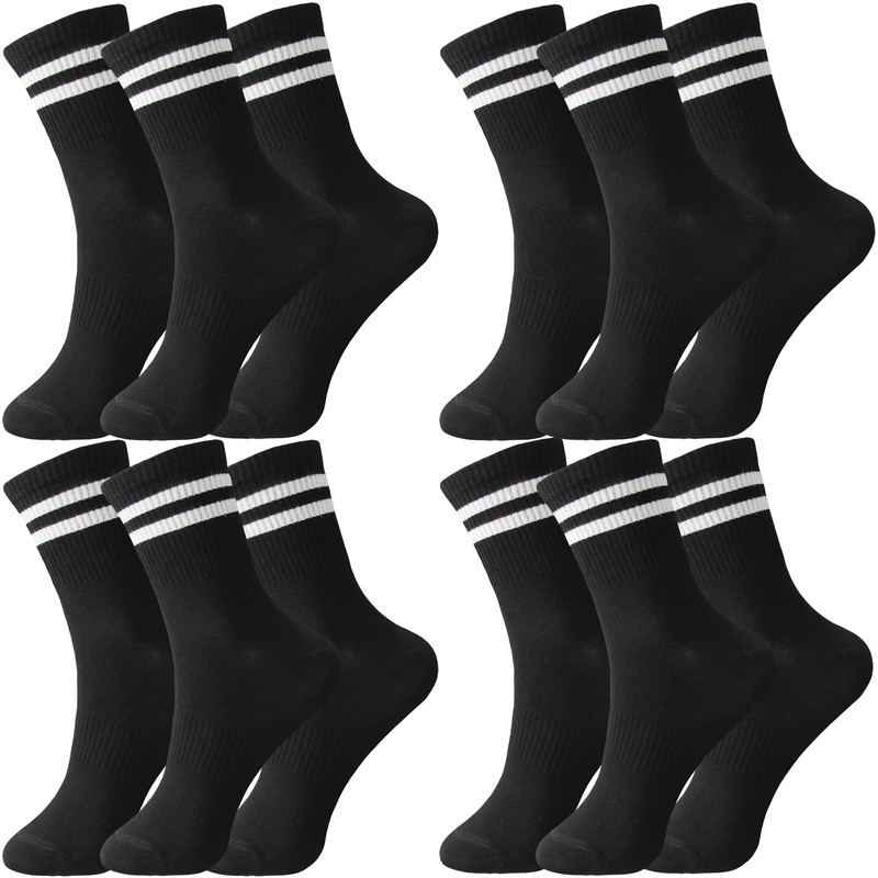 جوراب ساق بلند زنانه ادیب مدل WNSPT بسته 12 عددی