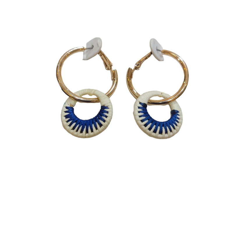 گوشواره زنانه مدل آویزدار کنفی کد VS-GH01