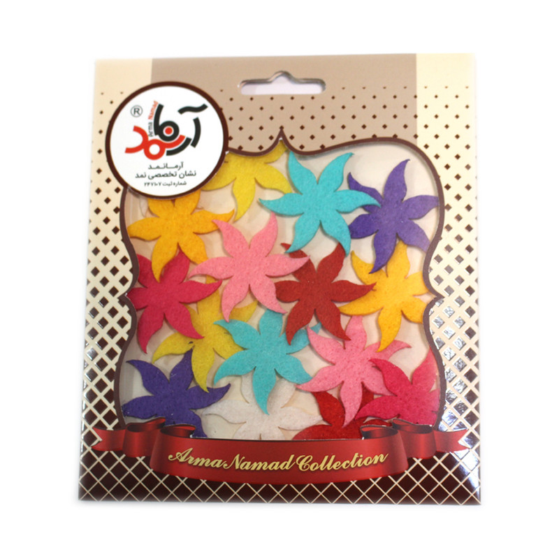 خرید و قیمت الگو نمد آرما نمد طرح گل مینیاتور 4 سانتی مدل NGM5