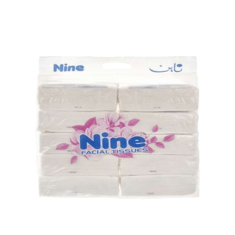 دستمال کاغذی 200 برگ ناین مدل N2 بسته 10 عددی