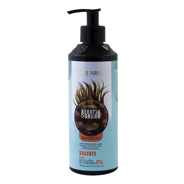 خرید و قیمت شامپو تثبیت کننده رنگ مو لوسنریا مدل آرگان حجم 400 میلی لیتر