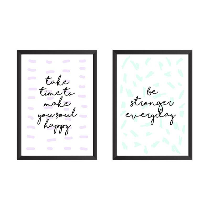 خرید و قیمت تابلو وینا مدل Quotes 01 مجموعه 2 عددی