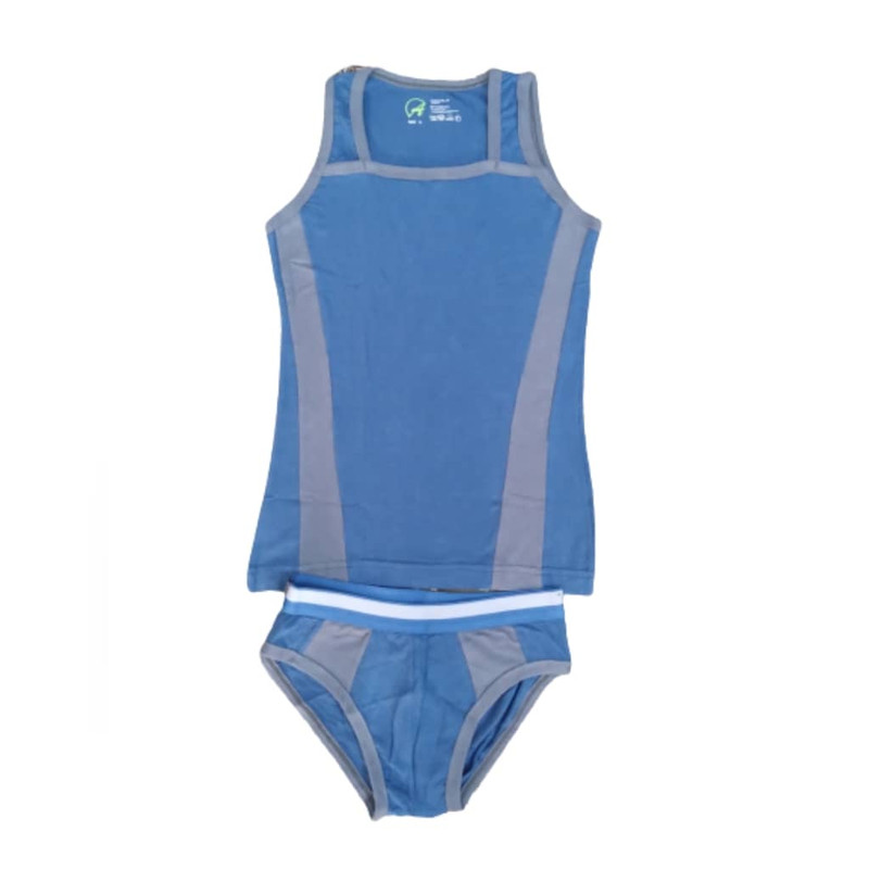 ست شورت و زیرپوش پسرانه مدل یقه خشتی